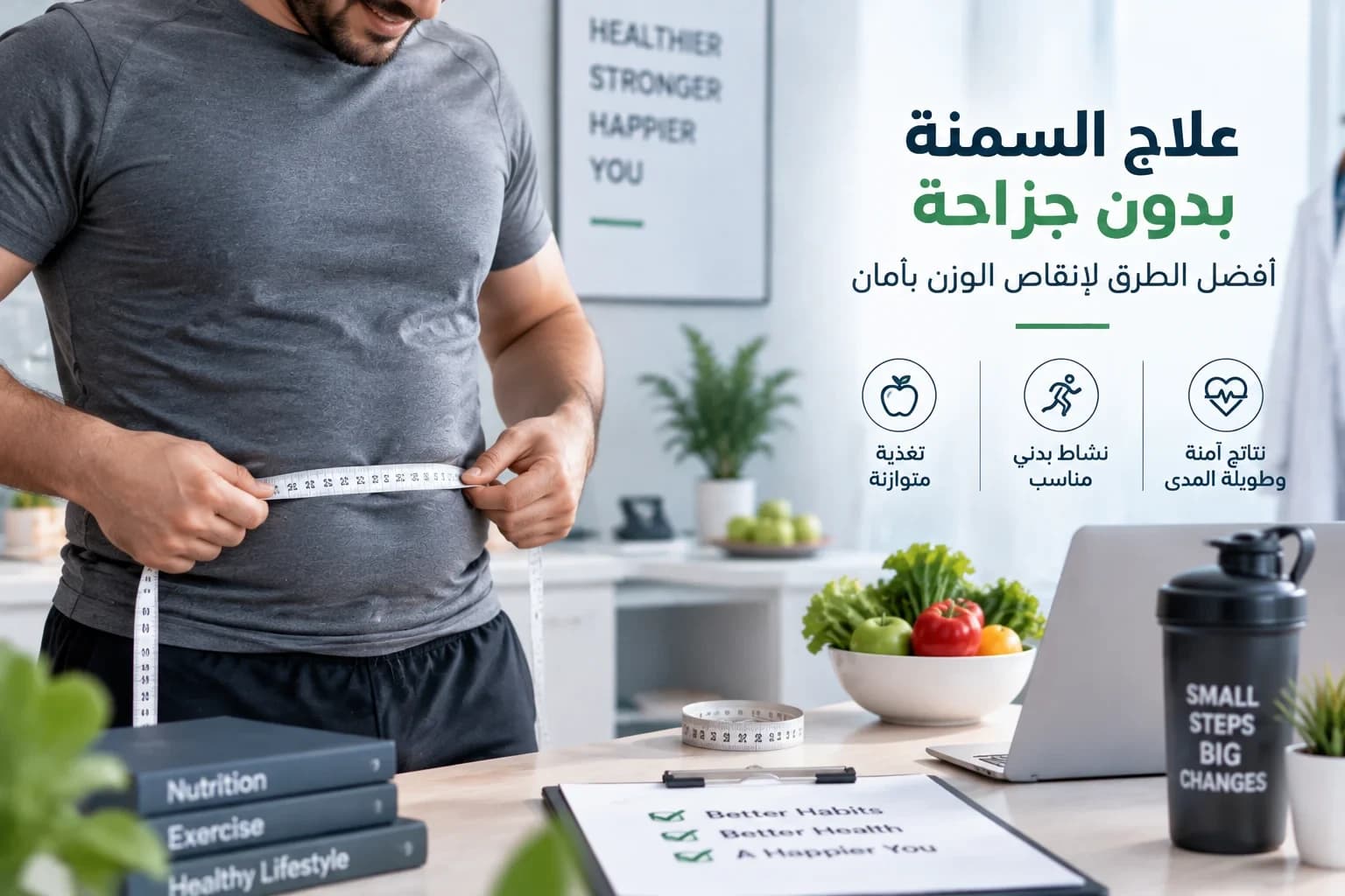 علاج السمنة بدون جراحة | أفضل الطرق لإنقاص الوزن بأمان