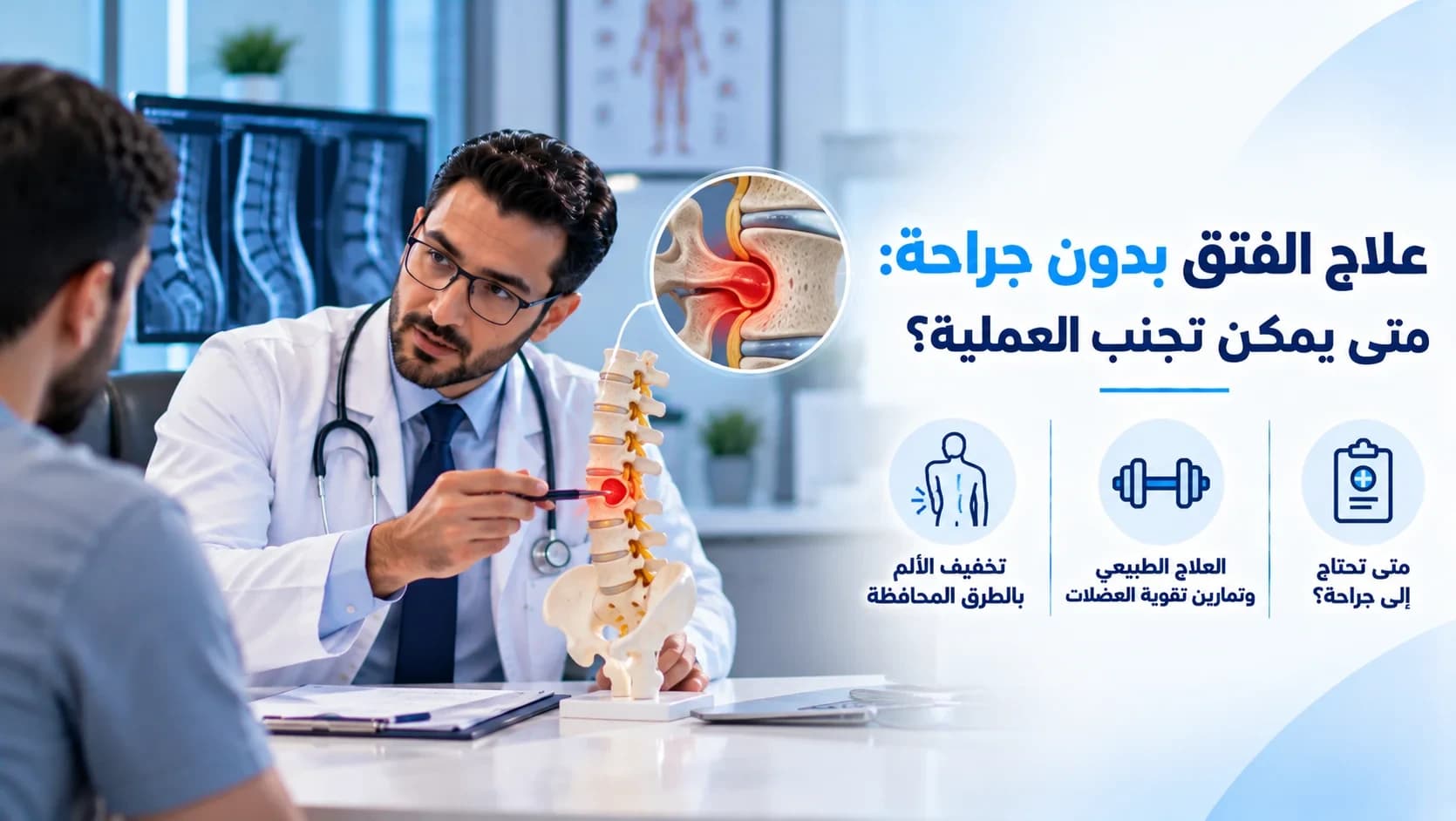 علاج الفتق بدون جراحة: متى يمكن تجنب العملية؟